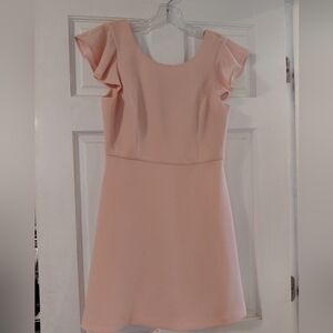 BCBGeneration Pink Flutter Sleeve Dress